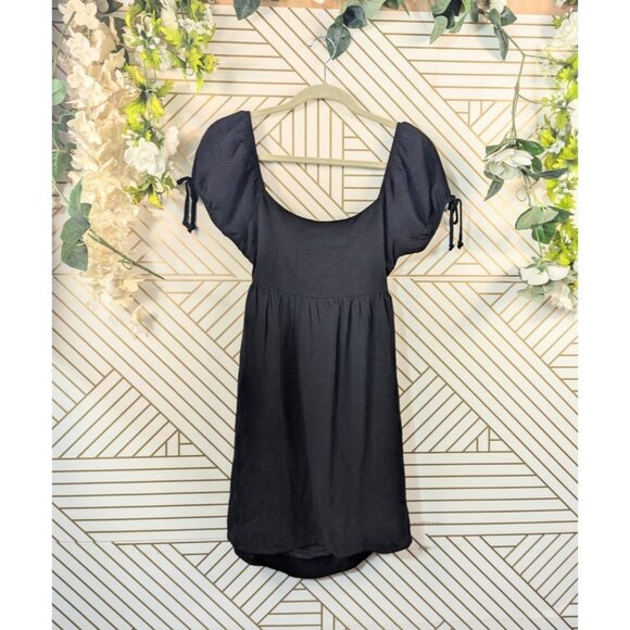 PACSUN LA HEARTS Women's Black Short Sleeve Mini dress Low Back Size Small NEW - Picture 1 of 5